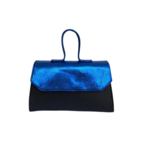 Royal Blue & Black pebbled Juls mini