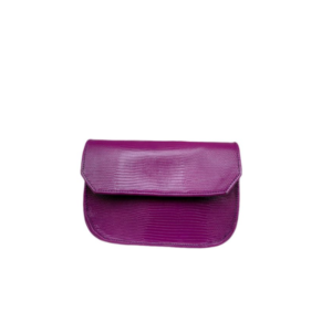 Purple Alligator Tola mini clutch